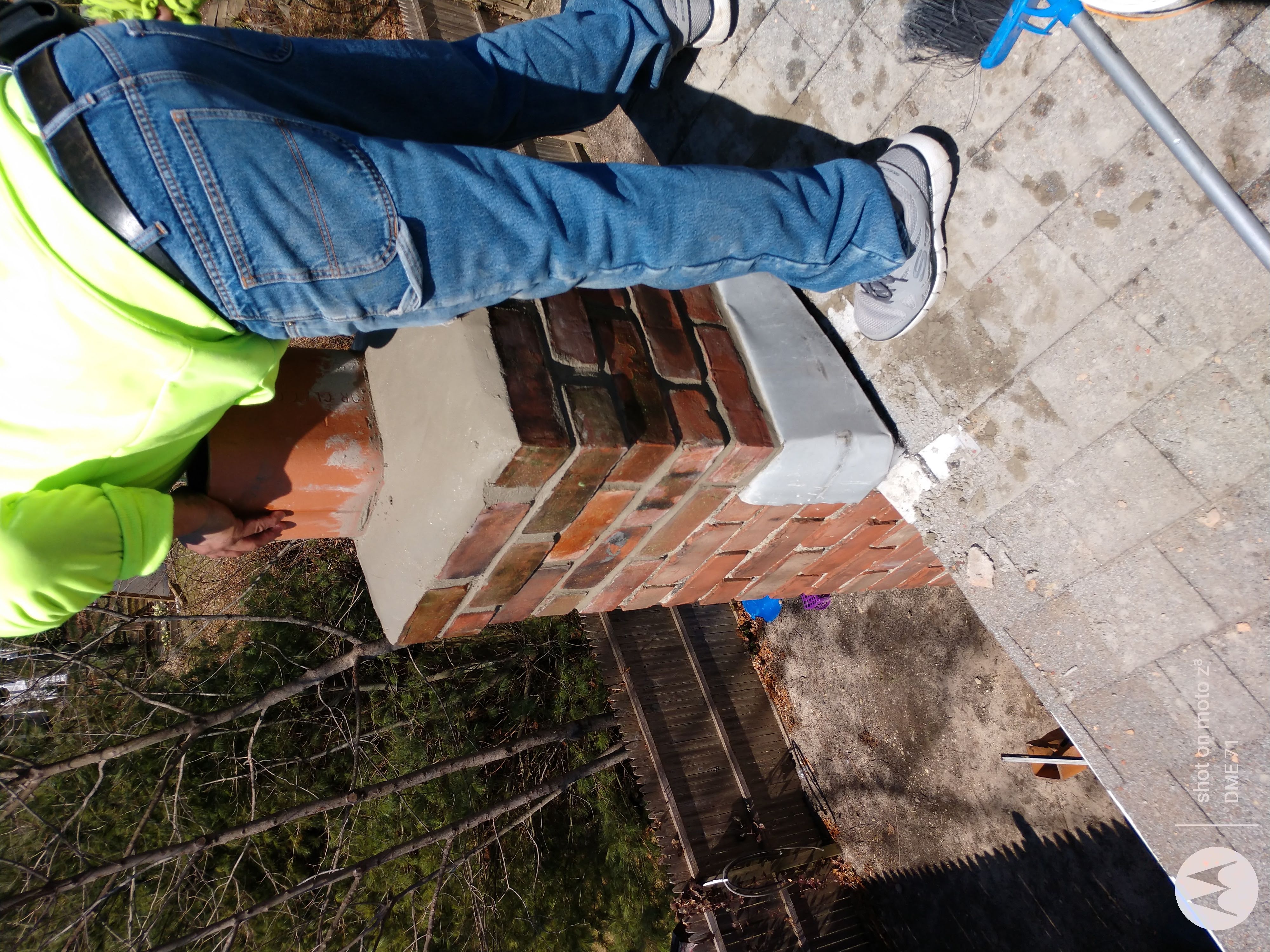 Cracked chimney professionally repaired in Southampton, NY
